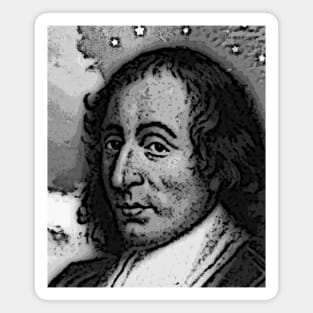 Blaise Pascal Black And White Portrait | Blaise Pascal Artwork Magnet